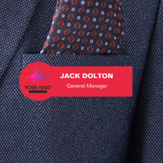 Aangepaste Logo werknemer Magnetic of Safety Pin Naamplaatje