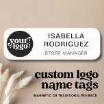 Aangepaste Logo werknemer Magnetic of Safety Pin Naamplaatje<br><div class="desc">Op zoek naar merknamen voor uw werknemers? Bekijk deze aangepaste Logo werknemer Magnetic of Safety Pin Name Tag. U kunt uw logo en details zeer gemakkelijk toevoegen of zelfs verder aanpassen door het ontwerphulpmiddel te gebruiken. Gelukkig branding!</div>