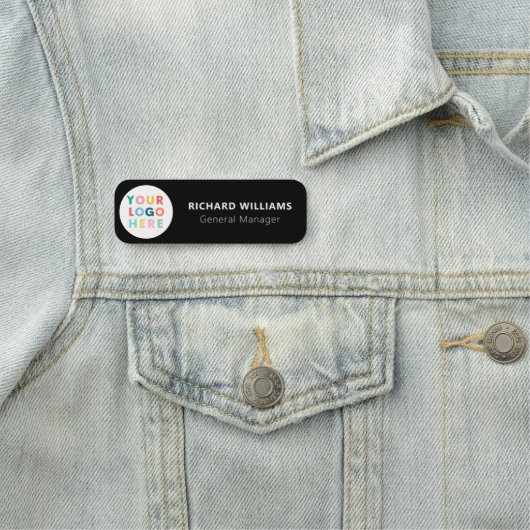 Aangepaste Logo werknemer Magnetic of Safety Pin Naamplaatje (In situ)