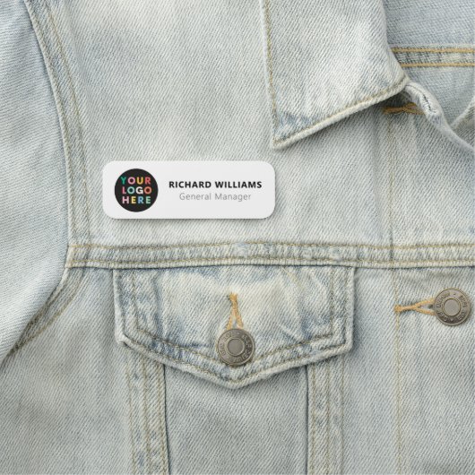 Aangepaste Logo werknemer Magnetic of Safety Pin Naamplaatje (In situ)