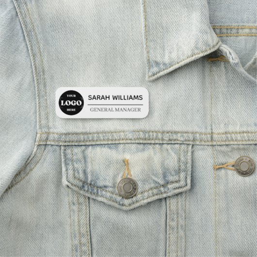 Aangepaste Logo werknemer Magnetic of Safety Pin Naamplaatje (In situ)