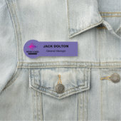 Aangepaste Logo werknemer Magnetic of Safety Pin Naamplaatje (In situ)