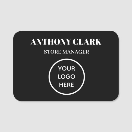 Aangepaste Logo werknemer magnetisch bedrijf Naamplaatje (Voorkant)