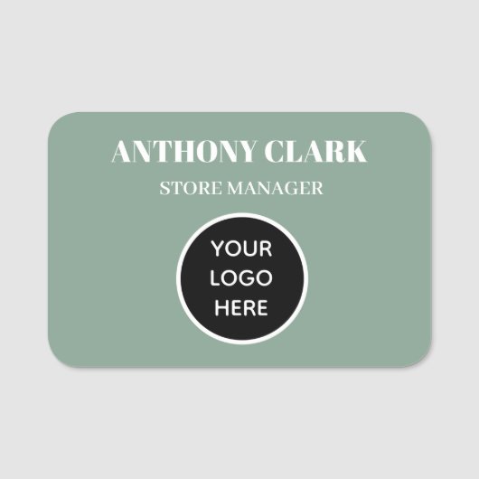 Aangepaste Logo werknemer magnetisch bedrijf Naamplaatje (Voorkant)