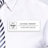 Aangepaste Logo White Professional Business Naamplaatje