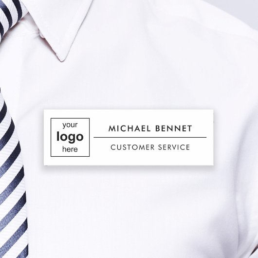 Aangepaste Logo White Professional Business Naamplaatje