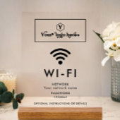 Aangepaste Logo Wi-Fi-netwerk en wachtwoord Aanmel Acryl Bord