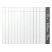 Aangepaste Logo Wide uitgesloten Tear-out Zakelijk Notitieblok (Voorkant)