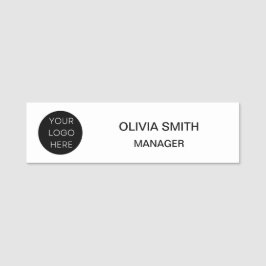 Aangepaste Logo Wit Moderne Minimalist Naamplaatje