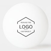 Aangepaste Logo Witte Achtergrond Zakelijke Promot Pingpongbal (Voorkant)