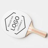 Aangepaste Logo Witte Achtergrond Zakelijke Promot Tafeltennisbatje (Zijkant)