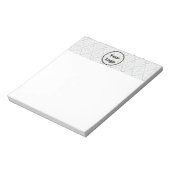 Aangepaste logo witte barokafdruk notitieblok (Linkerzijde)