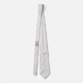 Aangepaste logo witte barokafdruk stropdas (Achterkant)