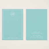 Aangepaste logo witte-grensaqua-oorenkaart visitekaartje (Voorkant /achterkant)