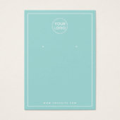 Aangepaste logo witte-grensaqua-oorenkaart visitekaartje (Voorkant)