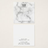 Aangepaste logo witte marmerkaart vierkante visitekaartjes (Voorkant /achterkant)