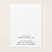 Aangepaste logo witte marmerkaart visitekaartje (Achterkant)