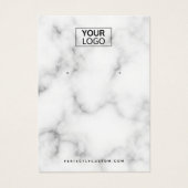 Aangepaste logo witte marmerkaart visitekaartje (Voorkant)