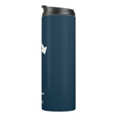 Aangepaste logo zakelijk | marineblauw thermosbeker (Geroteerd rechts)