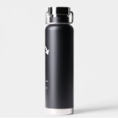 Aangepaste logo zakelijk | Modern zwart Waterfles (Achterkant)