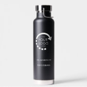 Aangepaste logo zakelijk | Modern zwart Waterfles (Links)