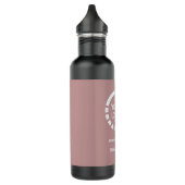 Aangepaste logo zakelijk | Roos Taupe Waterfles (Links)
