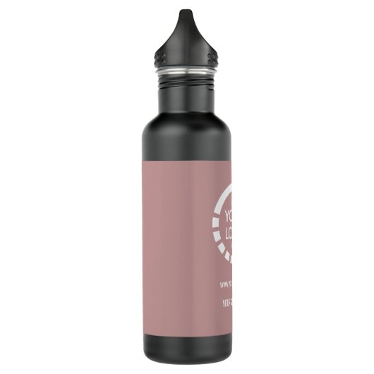 Aangepaste logo zakelijk | Roos Taupe Waterfles (Links)