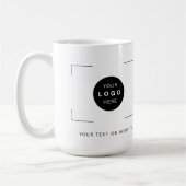 Aangepaste logo zakelijke branding tekst gepersona koffiemok (Links)
