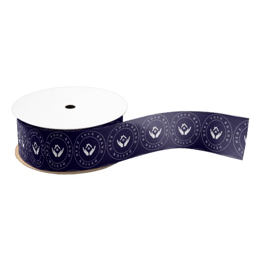Aangepaste Logo Zakelijke cadeauverpakking Grosgrain Lint (Spoel)