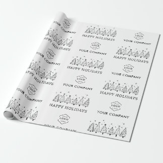 Aangepaste logo zakelijke kerstkaarten cadeaupapier