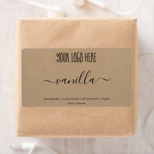 Aangepaste Logo zeep Label Kraft Sticker (Insitu)