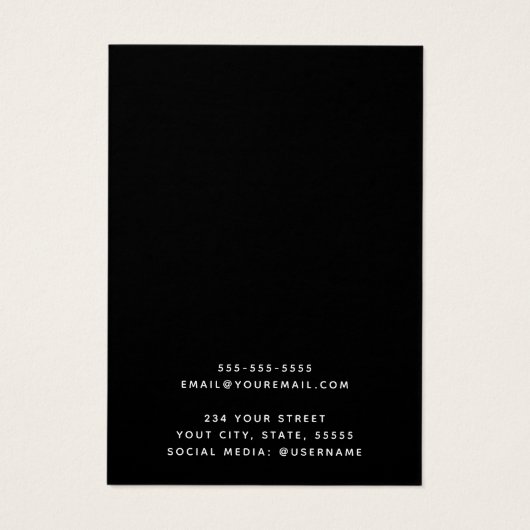 Aangepaste logo zilveren glitter-oorenkaart visitekaartje (Achterkant)