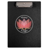 Aangepaste LOGO zwart leder Klembord (Voorkant)