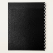 Aangepaste LOGO zwart leder Planner (Achterkant)