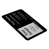 Aangepaste Logo Zwart Visitekaartje Stijlmagneet Magneet (Rechterzijde)