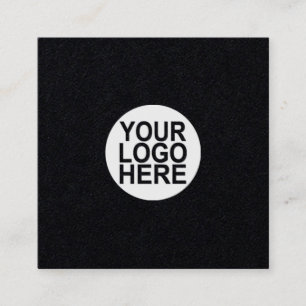Aangepaste logo Zwart-wit vierkante visitekaartjes