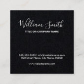 Aangepaste logo Zwart-wit vierkante visitekaartjes (Achterkant)