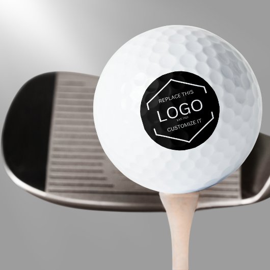 Aangepaste Logo zwarte achtergrond Zakelijke promo Golfballen
