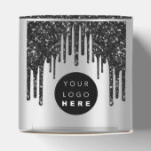 Aangepaste Logo zwarte Glitter-schijven Boutique S Bedankdoosjes (Bovenkant)