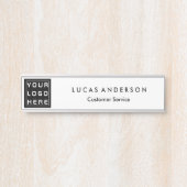 Aangepaste Logo zwarte handmatige deurpas Deurbordje (Voorkant)