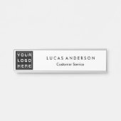 Aangepaste Logo zwarte handmatige deurpas Deurbordje (Voorkant)