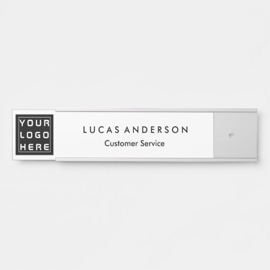Aangepaste Logo zwarte handmatige deurpas Deurbordje (Voorkant)