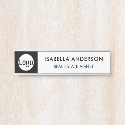 Aangepaste Logo zwarte handmatige deurpas Deurbordje (Voorkant)