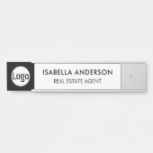 Aangepaste Logo zwarte handmatige deurpas Deurbordje (Voorkant)