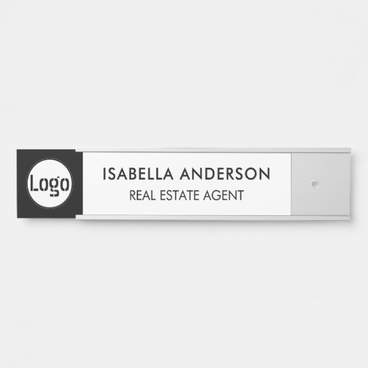 Aangepaste Logo zwarte handmatige deurpas Deurbordje (Voorkant)