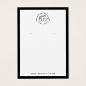 Aangepaste logo zwarte rand-oorenkaarten visitekaartje (Voorkant)