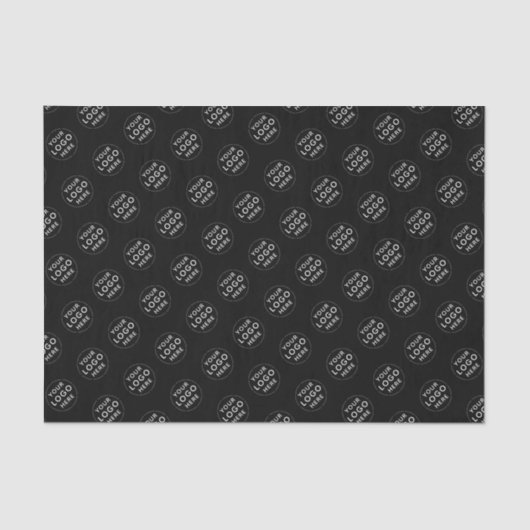 Aangepaste logo zwarte tissue papier business verp (Voorkant)
