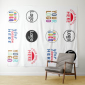 Aangepaste logo's evenement achtergrond Step and R Wandkleed (In Situ (horizontaal))