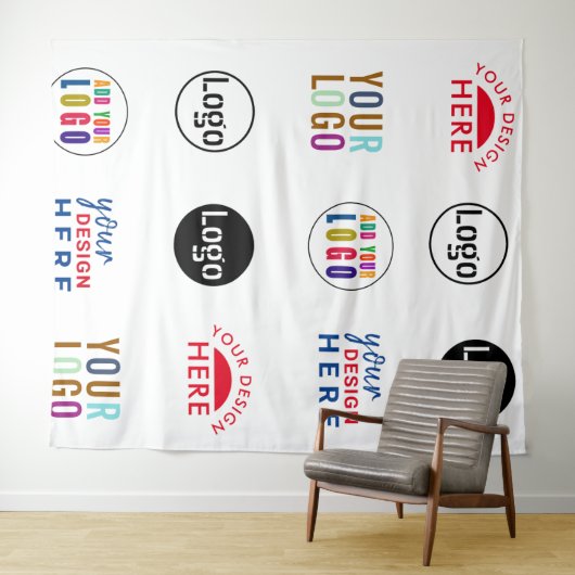 Aangepaste logo's evenement achtergrond Step and R Wandkleed (In Situ (horizontaal))