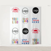 Aangepaste logo's evenement achtergrond Step and R Wandkleed (Voorkant)